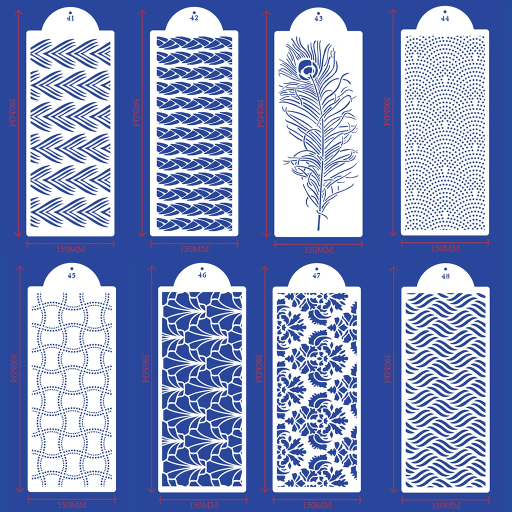 Fondant Cake Mesh Stamps Stencils For DIY Craft Making Wedding Cake Design Plastic Spray Template Cookie Painting Mold