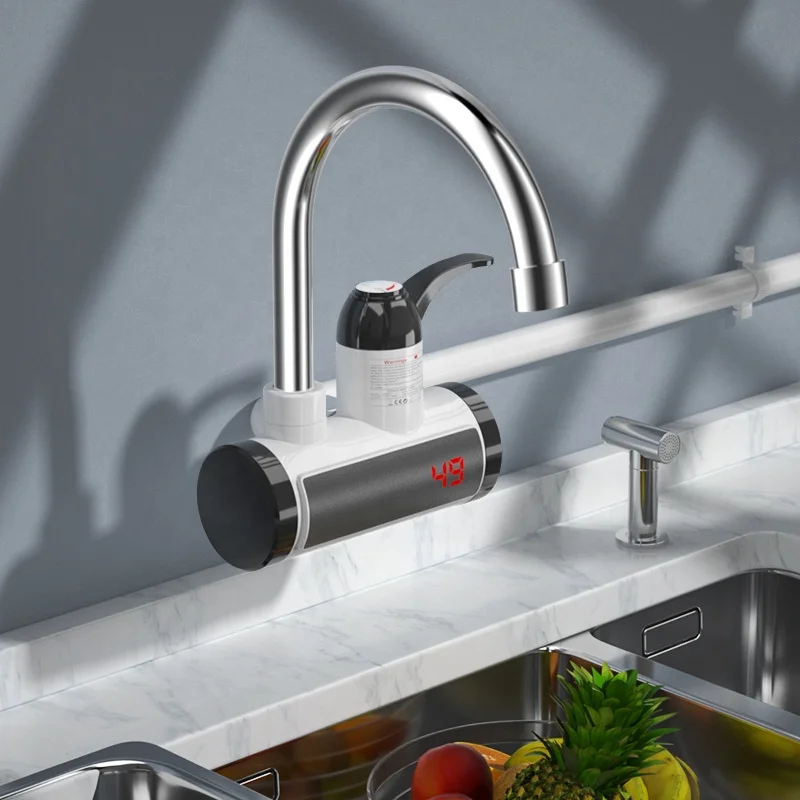 Bathroom accessories ABS LED Digital Kitchen Tap Instant Heater Hot Water Tap Electric Faucet