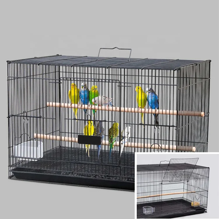 Free Shipping Stainless Material Big Size Collapsible Lovebird Breeding Macaw Bird Cage Big Size 1pc For Sale