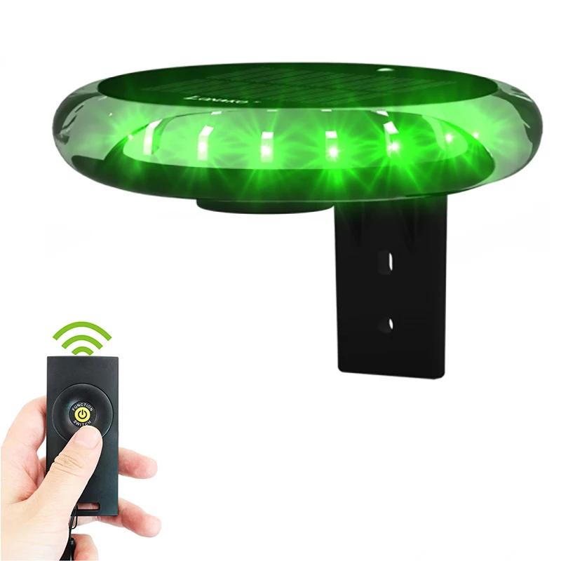 Amomd Green RV LED Light IP67 Waterproof Solar Positioning Indicator Signal Light Wireless Remote