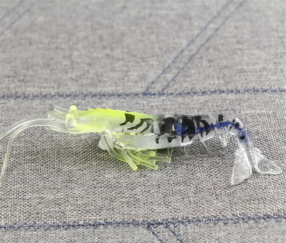 Wholesale  TPE soft shrimp lure Luminous eyes Fishing Lures