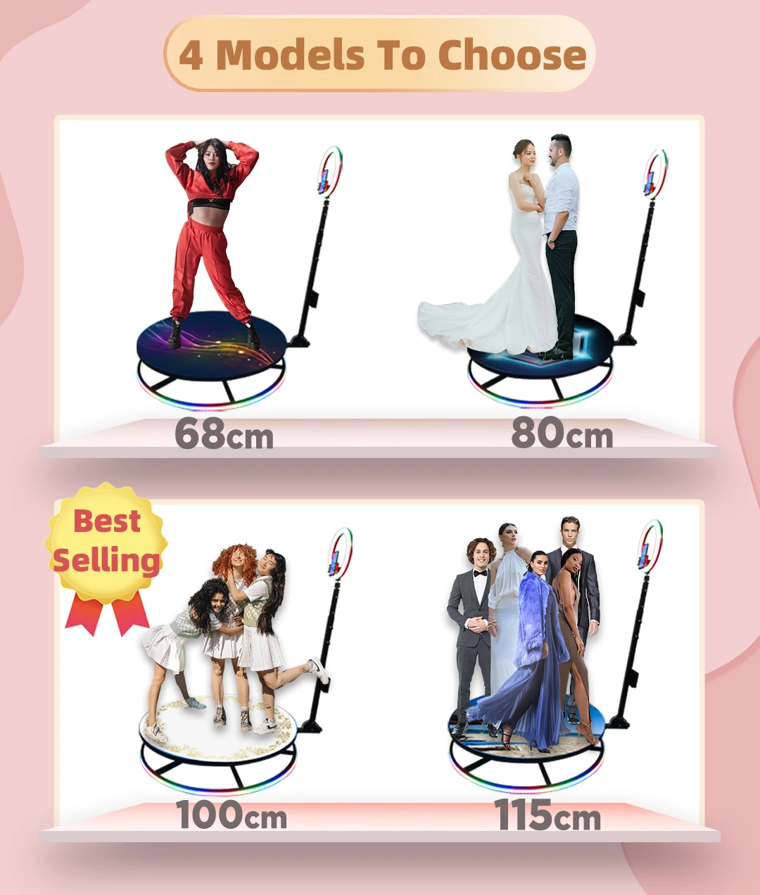 360 Rotating Camera Booth Machine Selfie Ipad Photo Automatic Photobooth Inflatable Spin 360 Photo Booth