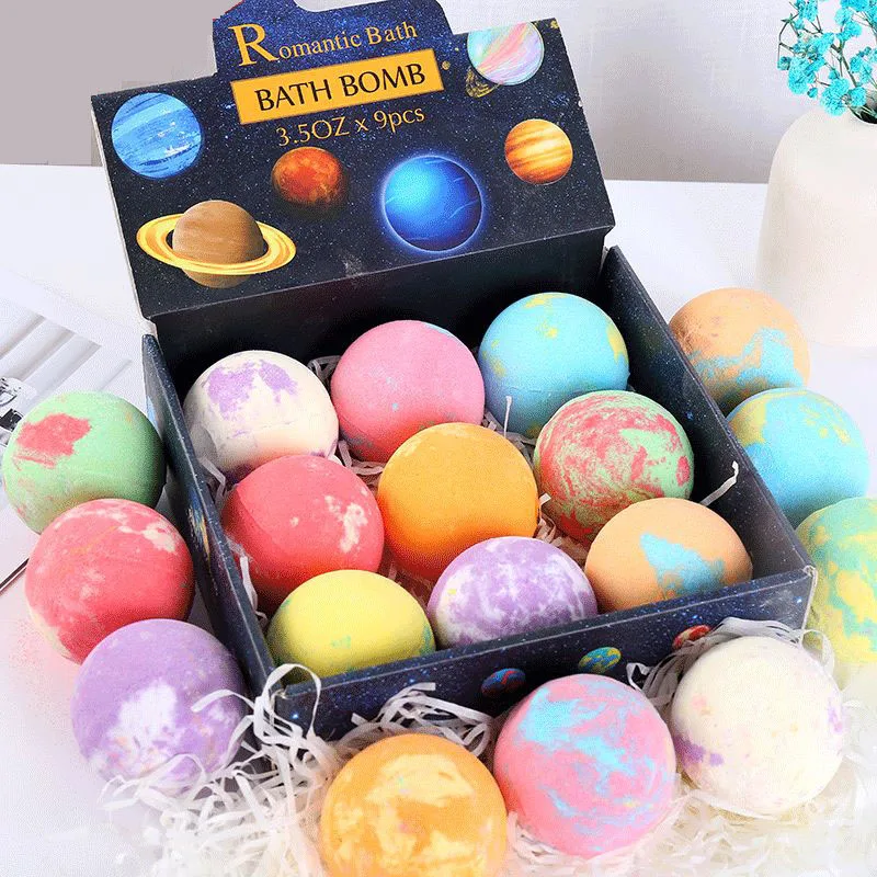 Мини-fizzy bubble банные бумы бомба рождественские наборы на заказ упаковка Радуга облако Роза ароматические эфирные масла пеньковая Ванна Бомба