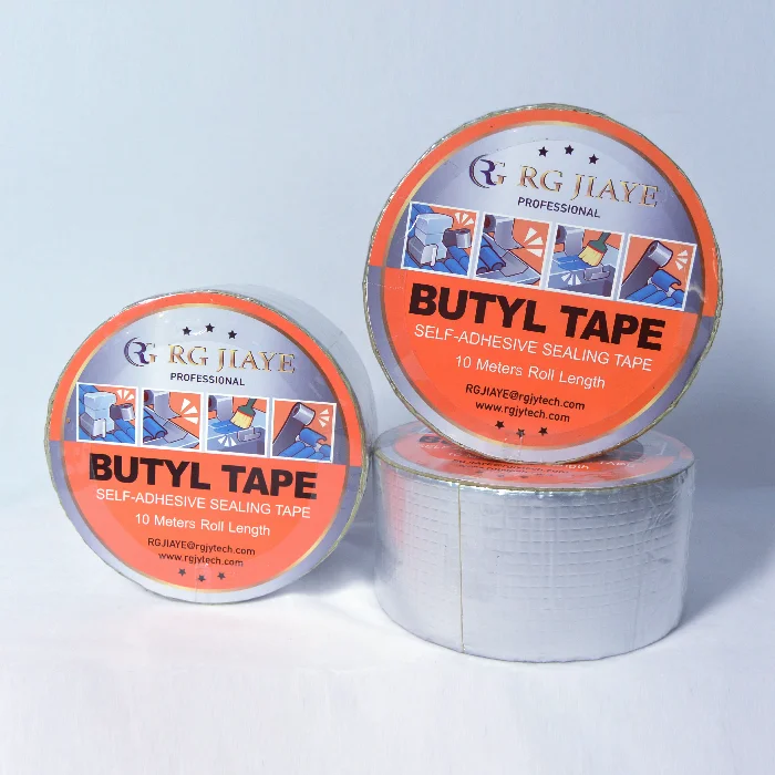 Aluminium Foil Butyl Rubber Tape Butyl self-Adhesive Silver Waterproof repair seal Tape