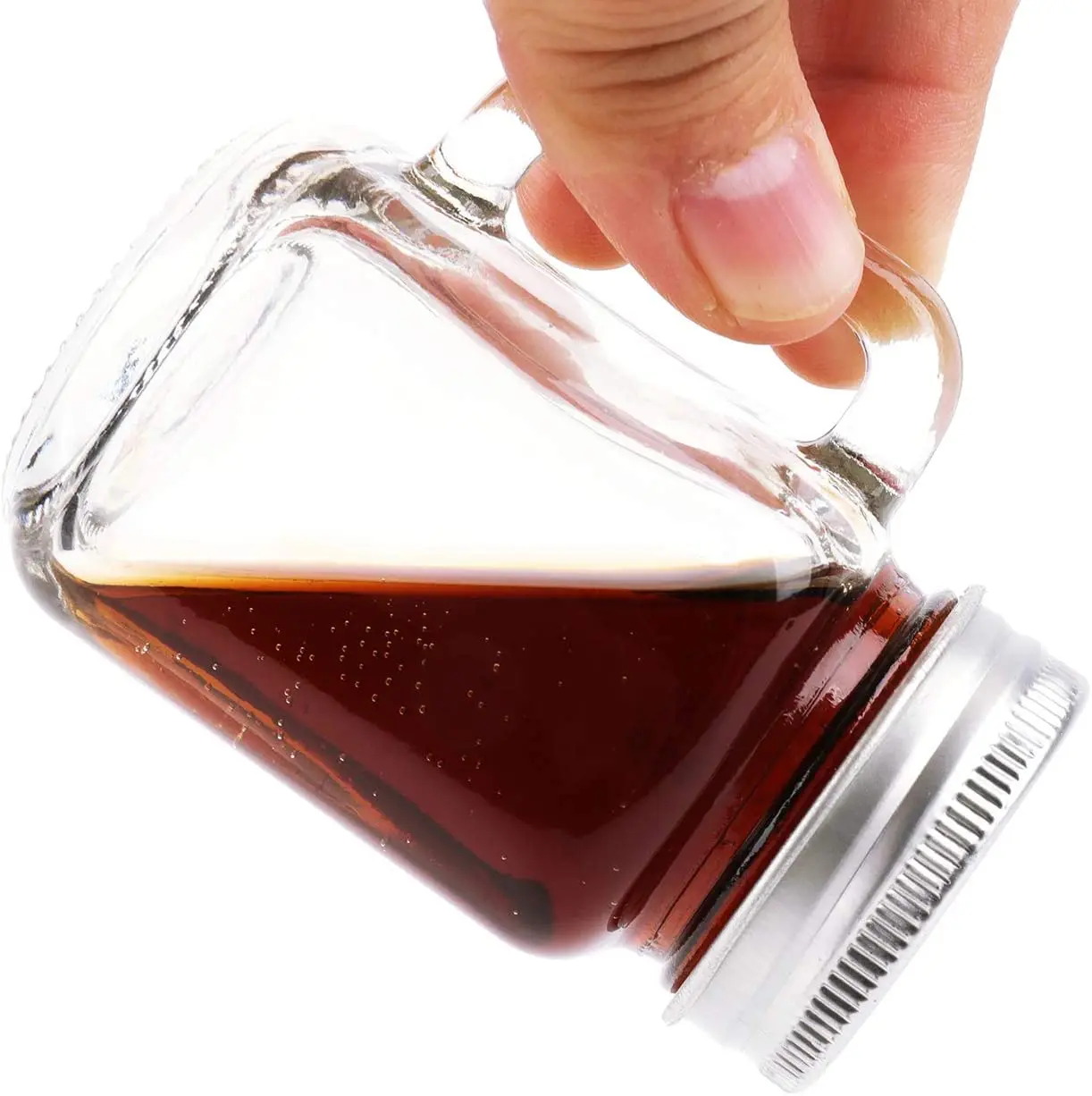 2 oz Mini Mason Jar Shot Glasses With Lids Glass Favor Jars for Drink Dessert Candle Craft