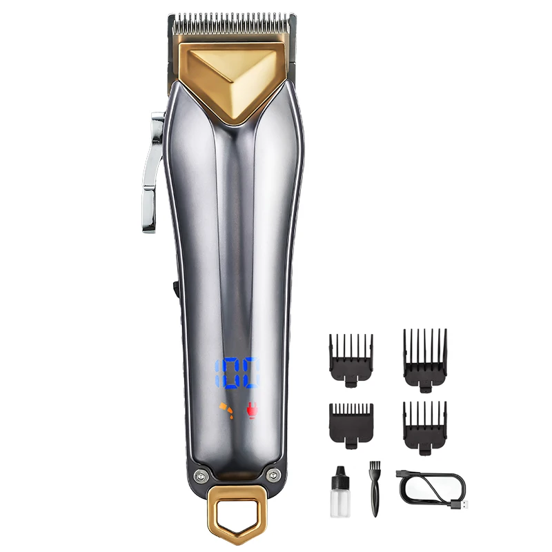 Anolife Full-metal Professional Hair Trimmer With LED Display Cordless Hair Clipper for Men Hair Cutter Machine Body Trimmer