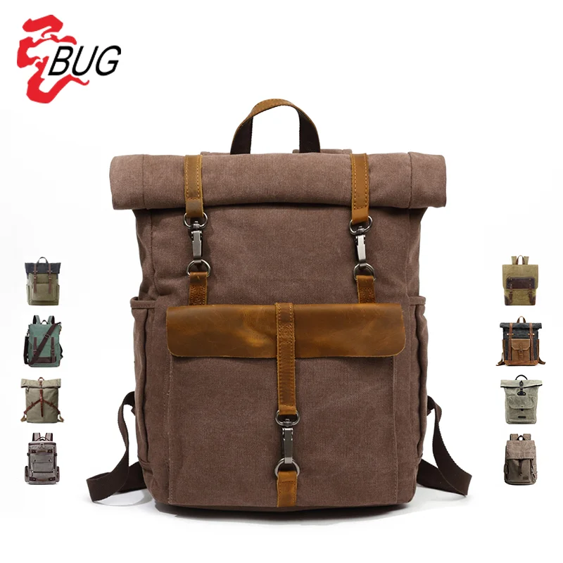 Factory new style multifunctional custom canvas backpack cotton tote bags canvas travel backpack laptop backpack canvas