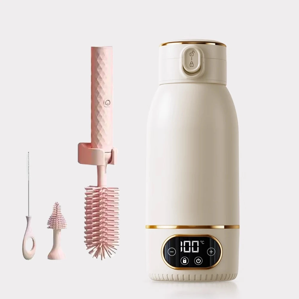 Portable 100℃ Wireless Travel Kettle Tea Coffee 500mL 316 Stainless Steel Boil Cup Small Travel Electric Mini  Hot Water Kettle