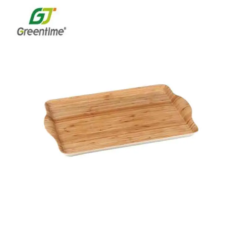 High-grade Disposable Bamboo Fiber Food Tray With Guaranteed Quality Natural  Bamboo Surface