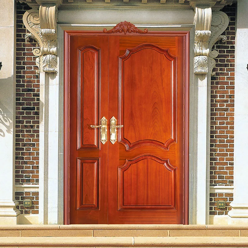 
House main entrance double door with unequal leaves 