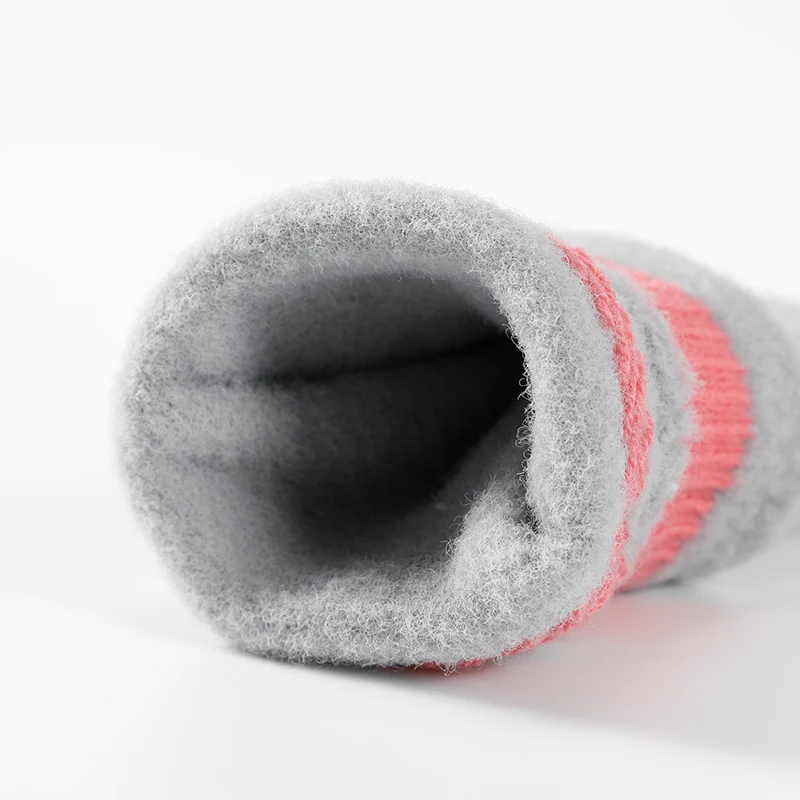 Cute panda plush cycling outdoor ladies riding touchscreen knitted warm women gloves for winter