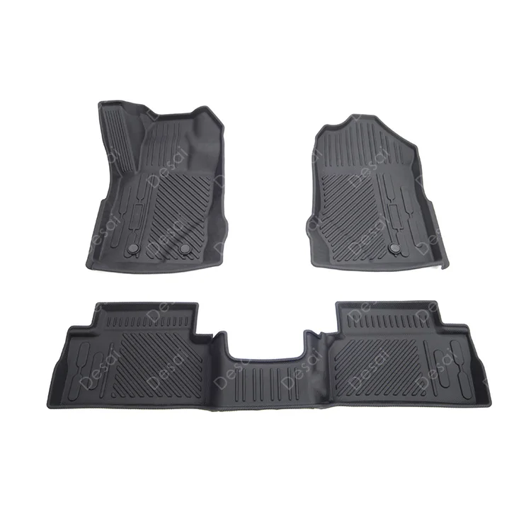 Durable TPE Foot Floor Mat For 2021 2022 2023 Ford Bronco Offroad 2-Door Floor Protector Rice Grain Print Carpet Mats Rug