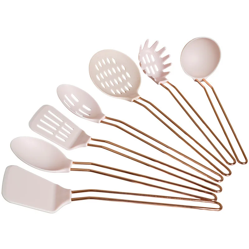 
New Arrival Cookware Set 8pcs Kitchen Utensil Set with Stainless Steel Non Stick Nylon Cooking Tool Sets Home Kitchen All-season 