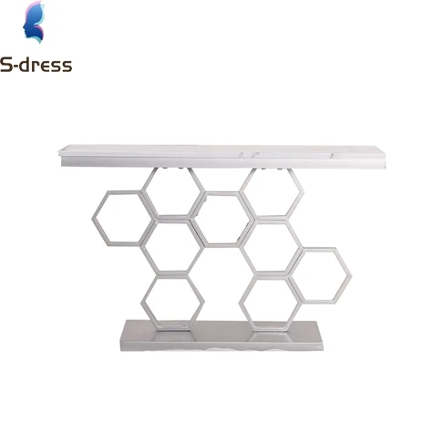 Factory price wholesale supply morden luxury marble top hallway corner console table decorative living room