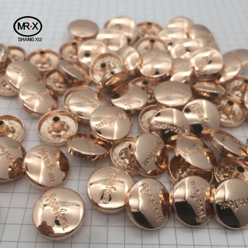 High quality women clothing 18mm 22mm 25mm Round Custom logo design stock metal snap buttons for clothing
