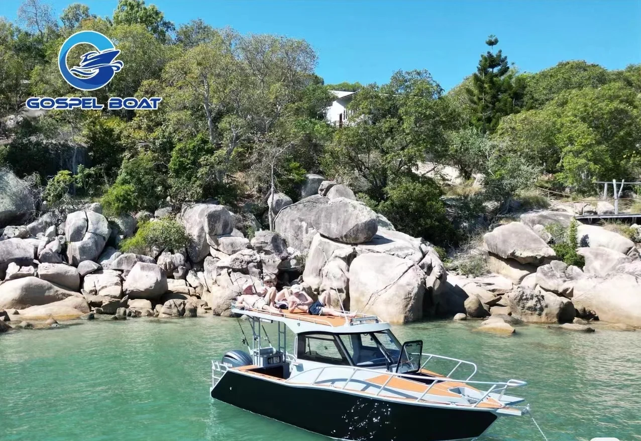 Евангелие лодки 25ft дешевая скоростная яхта крейсер океанские алюминиевые рыбацкие с прицепом