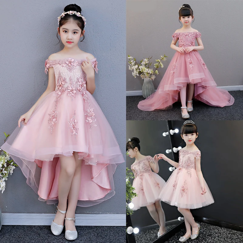 
Children wears Flower Girl Dress 2019 Summer Girls Evening Wedding princess Party Dress for girl 2-10 year 