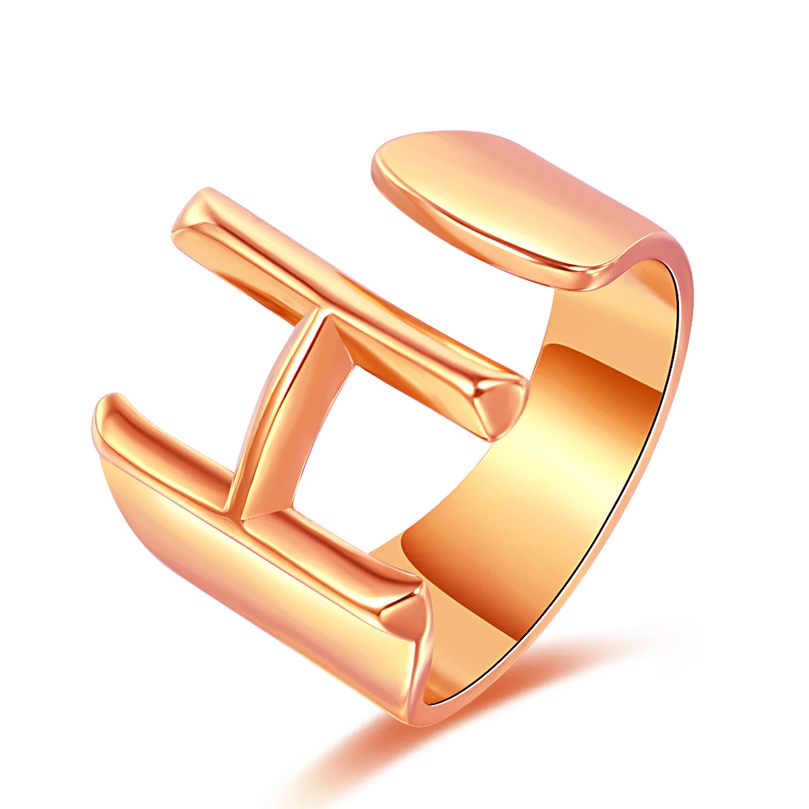 
Wholesale Fashion Creative Brand H Stainless Steel Opening Ring for Women Charm Finger Charm Ring Jewelry 