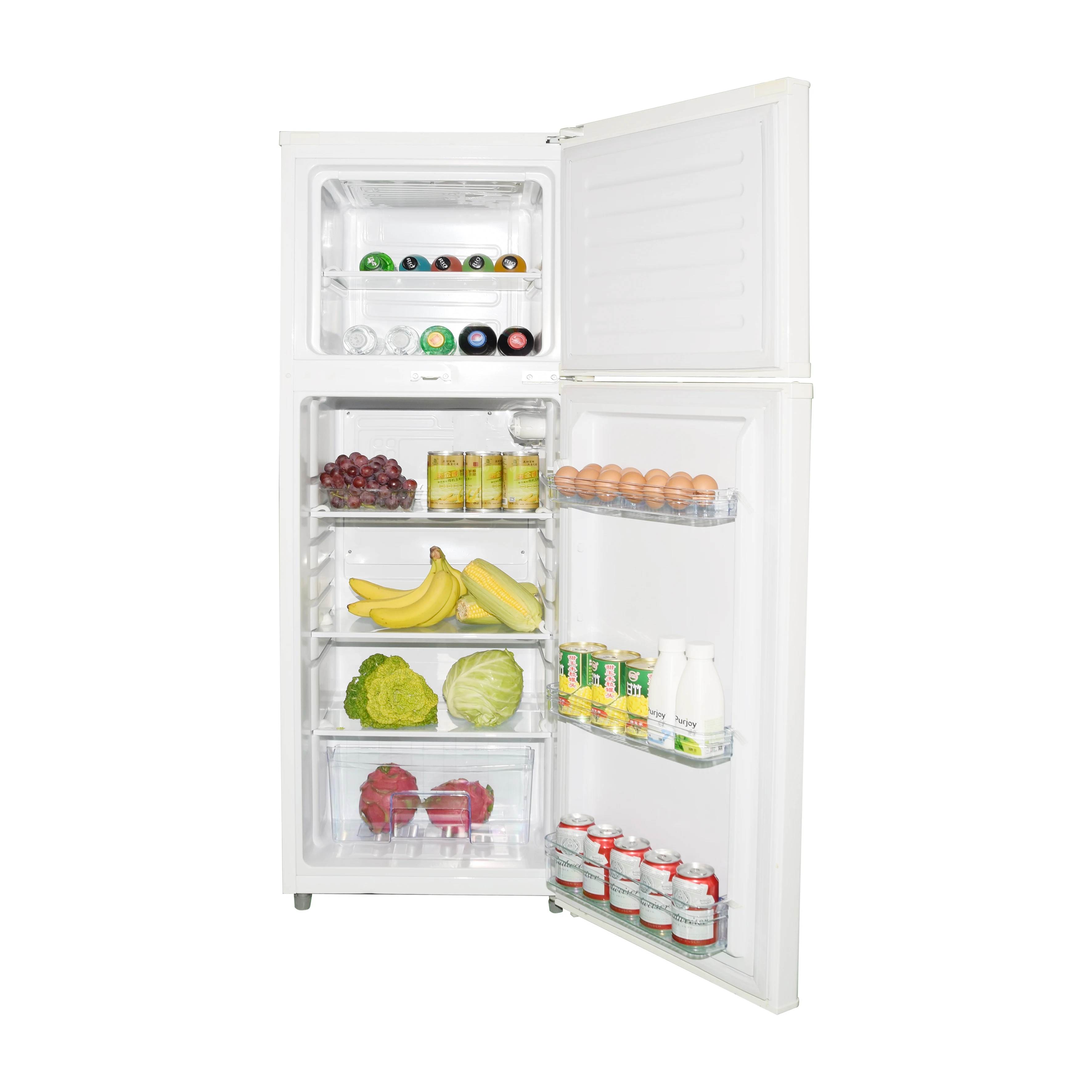Appliance top refrigerated display cabinet freezer two doors refrigerator for home