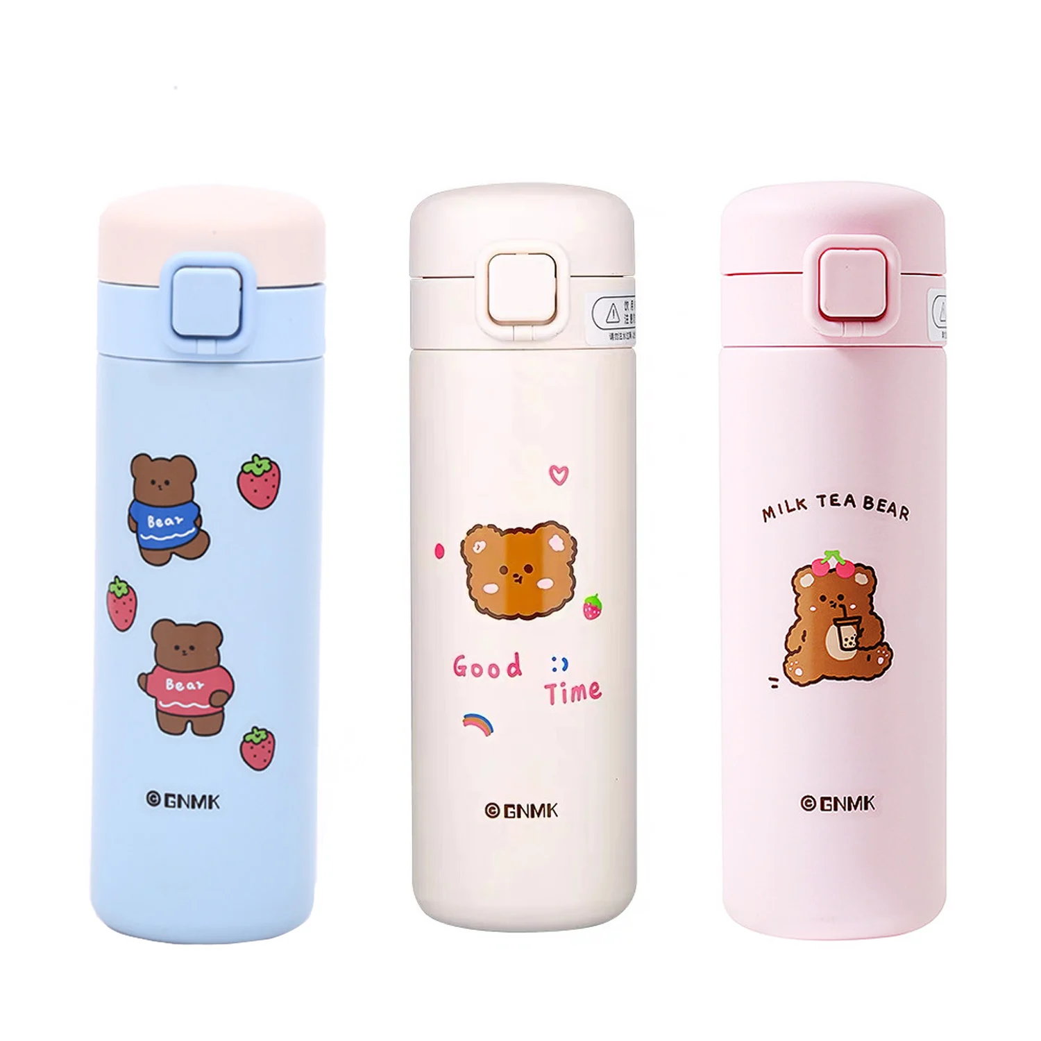 Cute Design Portable Cup Travel Insulated Coffee Mug Japanese Korea 350ml 12oz Vacuum Bottle Thermoses Flask for Girls Children