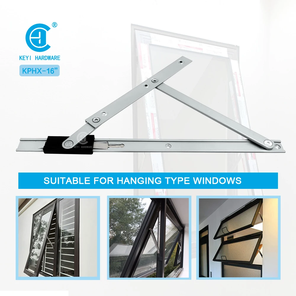 Accesorios para puerta y ventanas de aluminio Алюминиевый телескопический фрикционный рычаг для верхнего подвешенного оконного шарнира