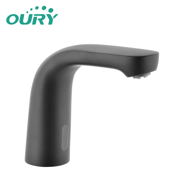 
 Matte black infrared induction automatic water tap touchless brass faucet mixer  