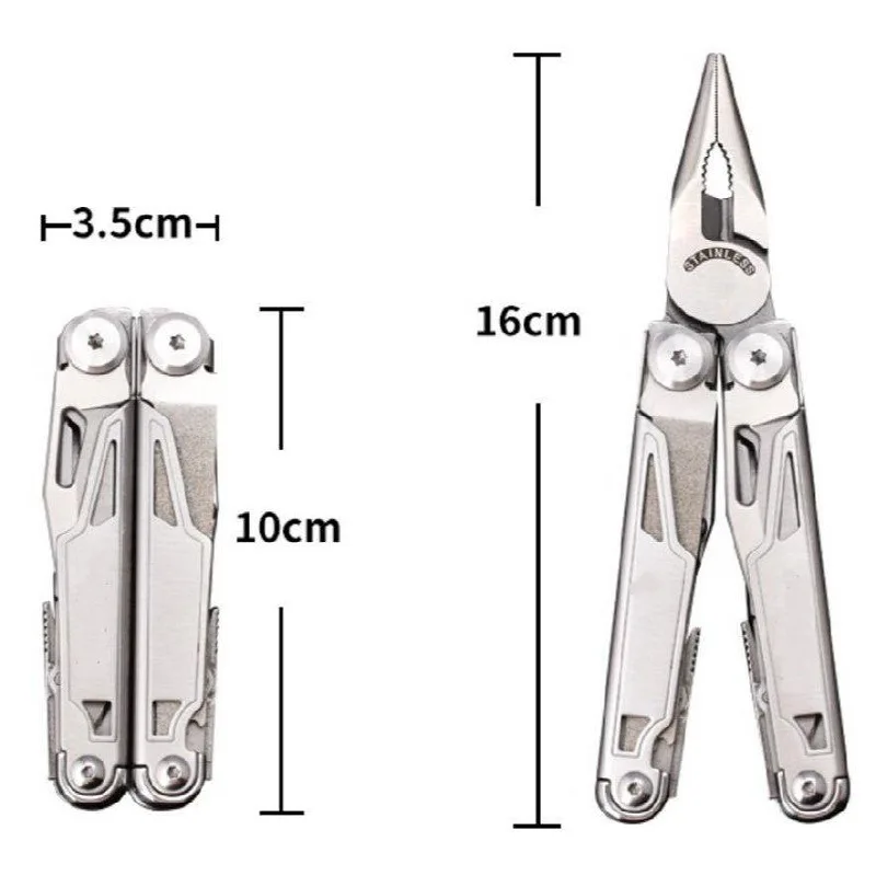 Durable Stainless Steel Portable Key Chain Tool Multi Function Survival Pliers