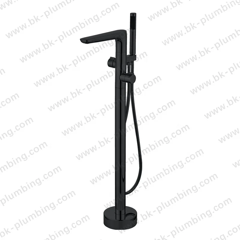 Modern Black Freestanding Bathtub Mixers Bath & Shower Set Double Handle Bathroom Faucet For Hotel Home