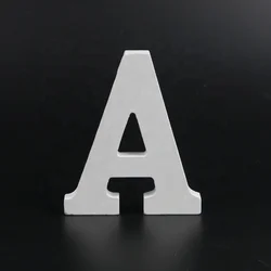 Hot Selling Decorative Handicraft White Wooden Alphabet Letters Wooden Numbers