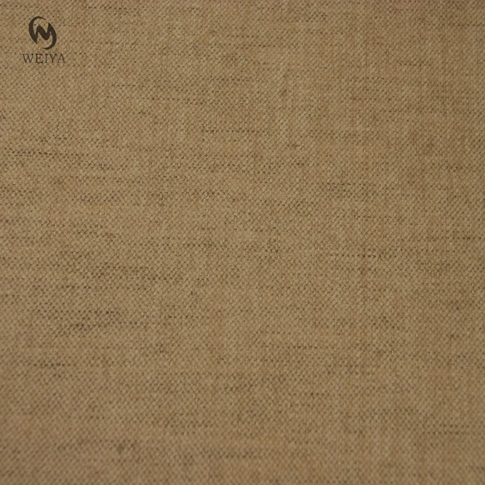 Cheap price two-tone natural color linen look wool blend solid color roll price native soft chenille fabric for winter pants