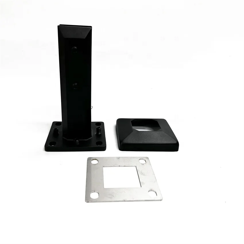 Matte Black Stainless Steel Glass Railing Frameless glass swimming pool fencing 2205 adjustable Spigot