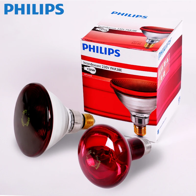 Philips Imported infrared electric baking lamp beauty salon warm lamp magic lamp electric baking bulb 100W150W250W