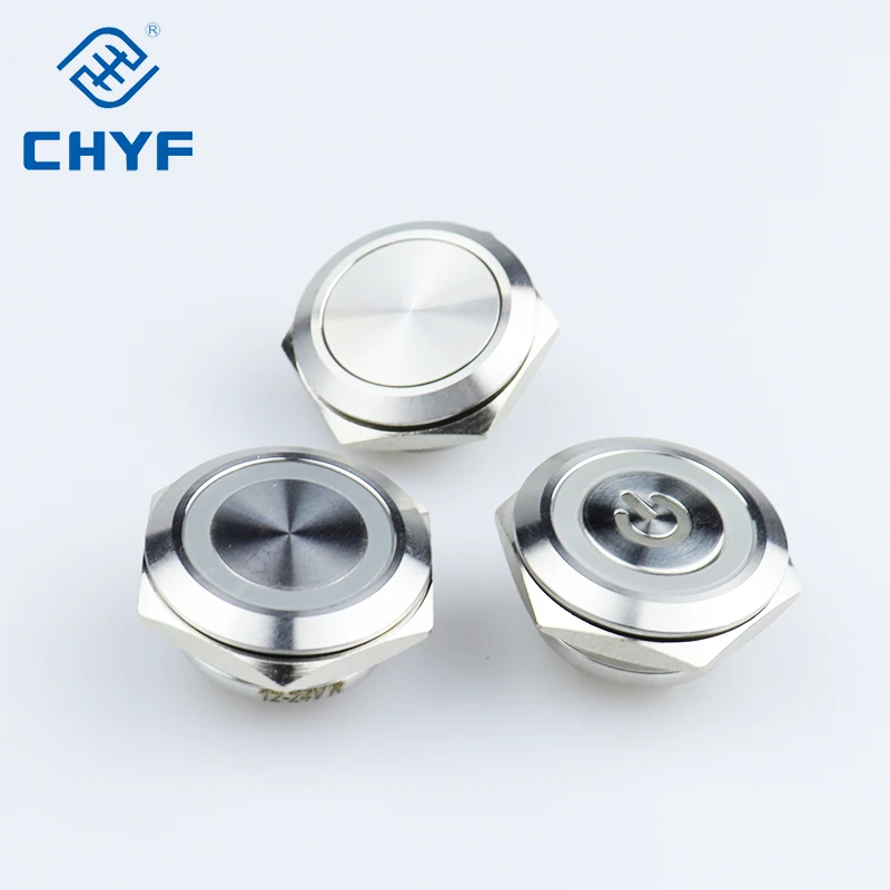 22/25/30mm DIY Short Mini Metal Push Button Switch With 60cm Wire 6V 12V For Computer PC Luminous Lamp Main Board Power Supply