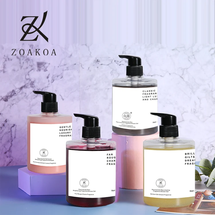 
Wholesale Dandruff Shampoo Whitening Skin Liquid Soap Shower Gel Set OEM 