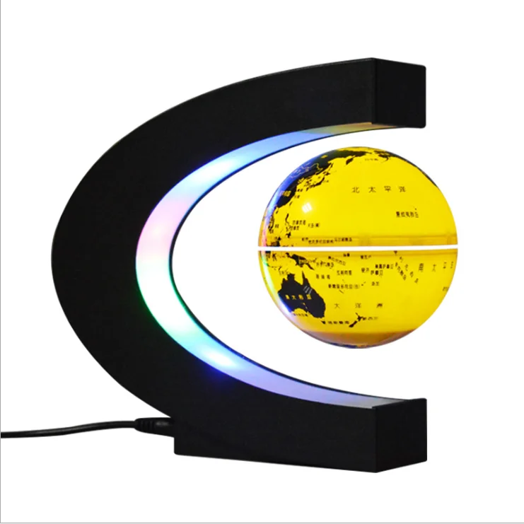 EU UK AU US Plug AC 12V Office Hotel Residential 3 Inch Table Luminous Floating Globe Lamps Led