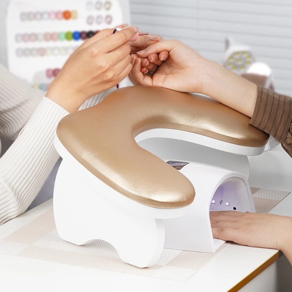2024 New Design Manicure Butterfly Shape Solid Wood Nail Arm Rest Cushion Hand Pillow For Nail Salon