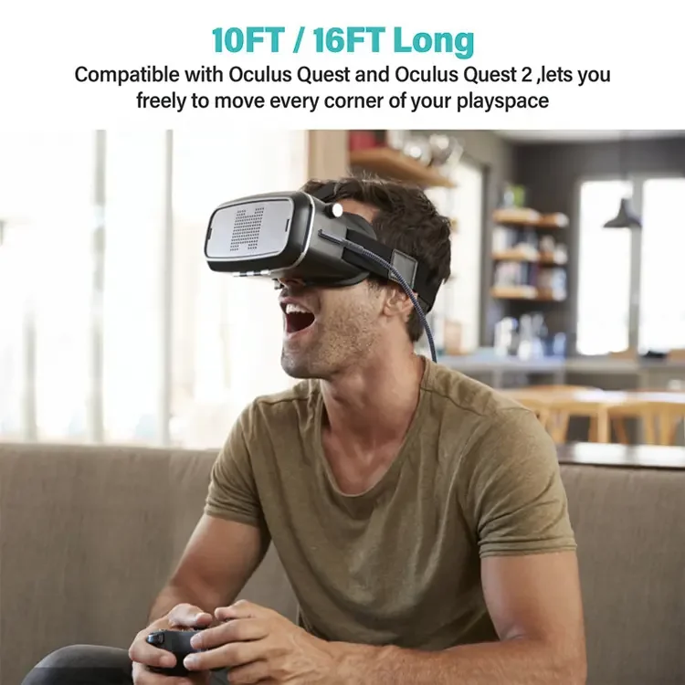 3M 5M USB 3.0 C L type Kable Data 10ft 18ft VR Glasses Link Cable for Oculus