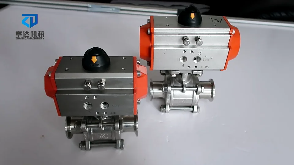  Шаровой клапан из нержавеющей стали алюминий привод клапана DN19-219 pneumaticd