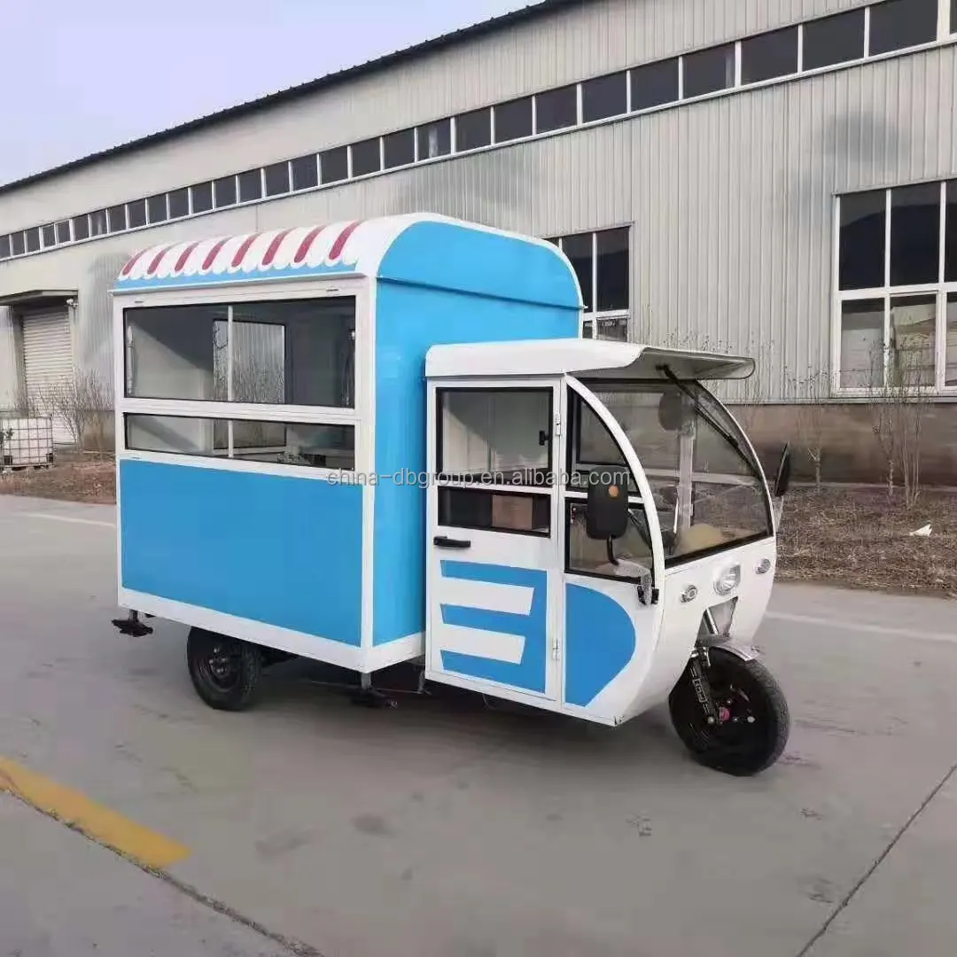 Street Food Van Fruits Electric Tricycle Australian Standard Ice Cream Hot Dog Cart Piaggio Ape Gas Food Truck