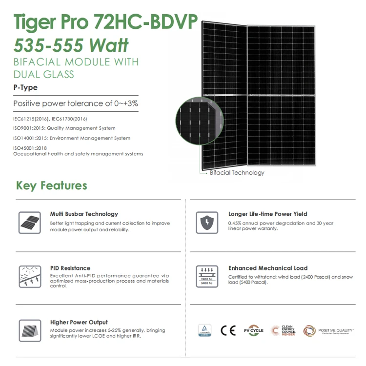 535W 540Wp 545 ватт Jinko Solar Power Panel 400 Вт 500 550 солнечной энергии панель Тигр Pro