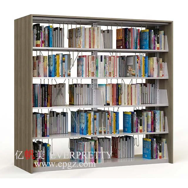 EVERPRETTY Manufacture College Library Reading Hall Display Library Bookcase Cabinet Books Curved Showcase
