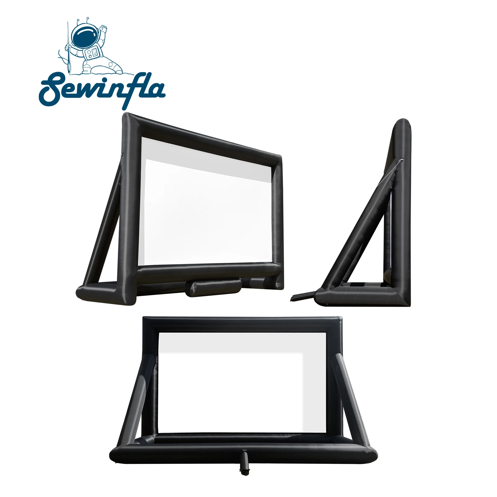 Sewinfla Hot sale 24Ft Inflatable TV Blow Up Out Door Projector Inflatable Movie Cinema Screen