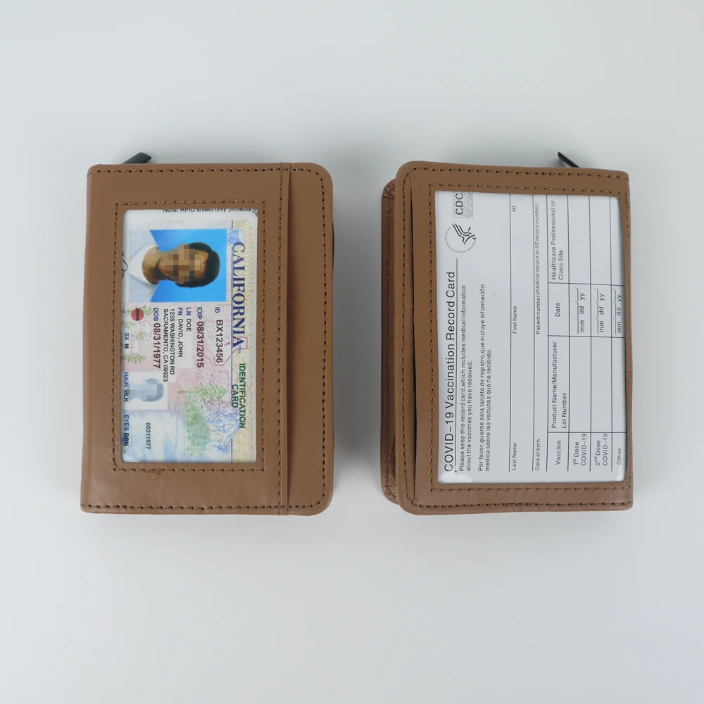 RFID Blocking Card Holder Wallet PU Credit Card Holder Protector Wallet for Men