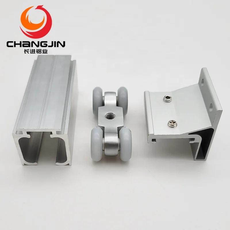 Support Customization Hanging Sliding Door Rail Folding Sliding Door Roller Track Aluminum Alloy Aluminum Profile 6000 Series