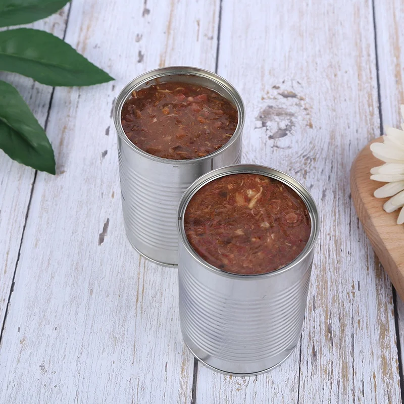 Factory High Quality Custom Canned Pet Treats Cat dog Snacks 375g Beef chicken vegetables Taste Dog Cat Wet Cans Food Canned
