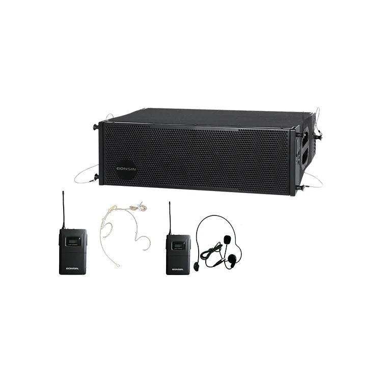Dual Line Array 10 Inch With Line Array Accessories,Wireless Headset Conference Microphone,Professional Digital Audio Processor