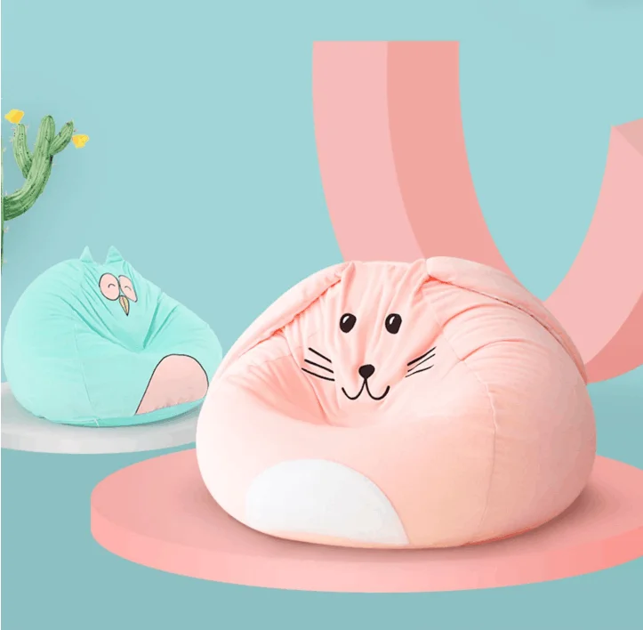 Мини-стул в помещении для детей, кролик, панда, медведь, енот, бегемот, животное