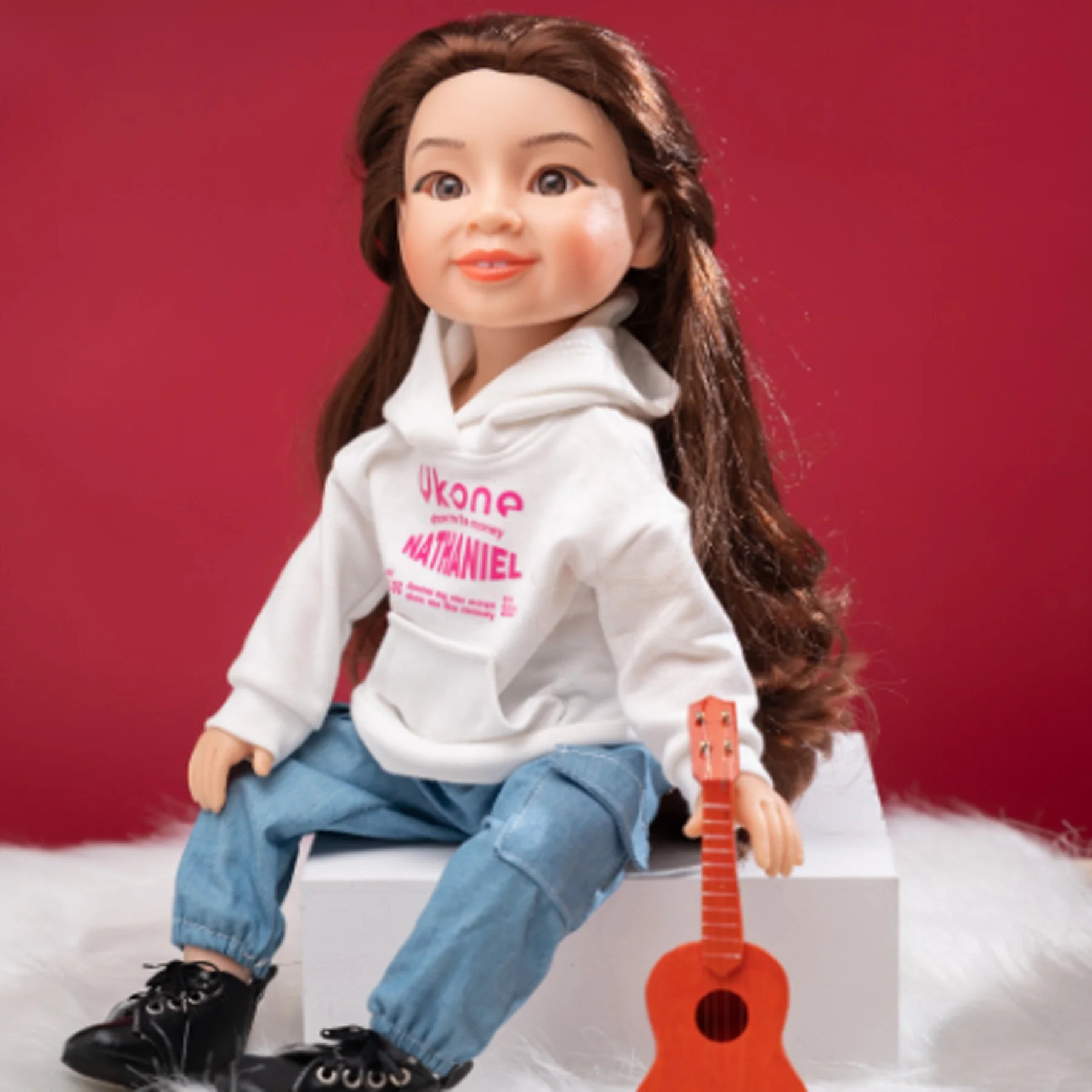 Plush doll Lifelike 18 Inch Fashion Doll  2021 New Style Fashionable Children Christmas Gifts Toy Child Doll gift box set