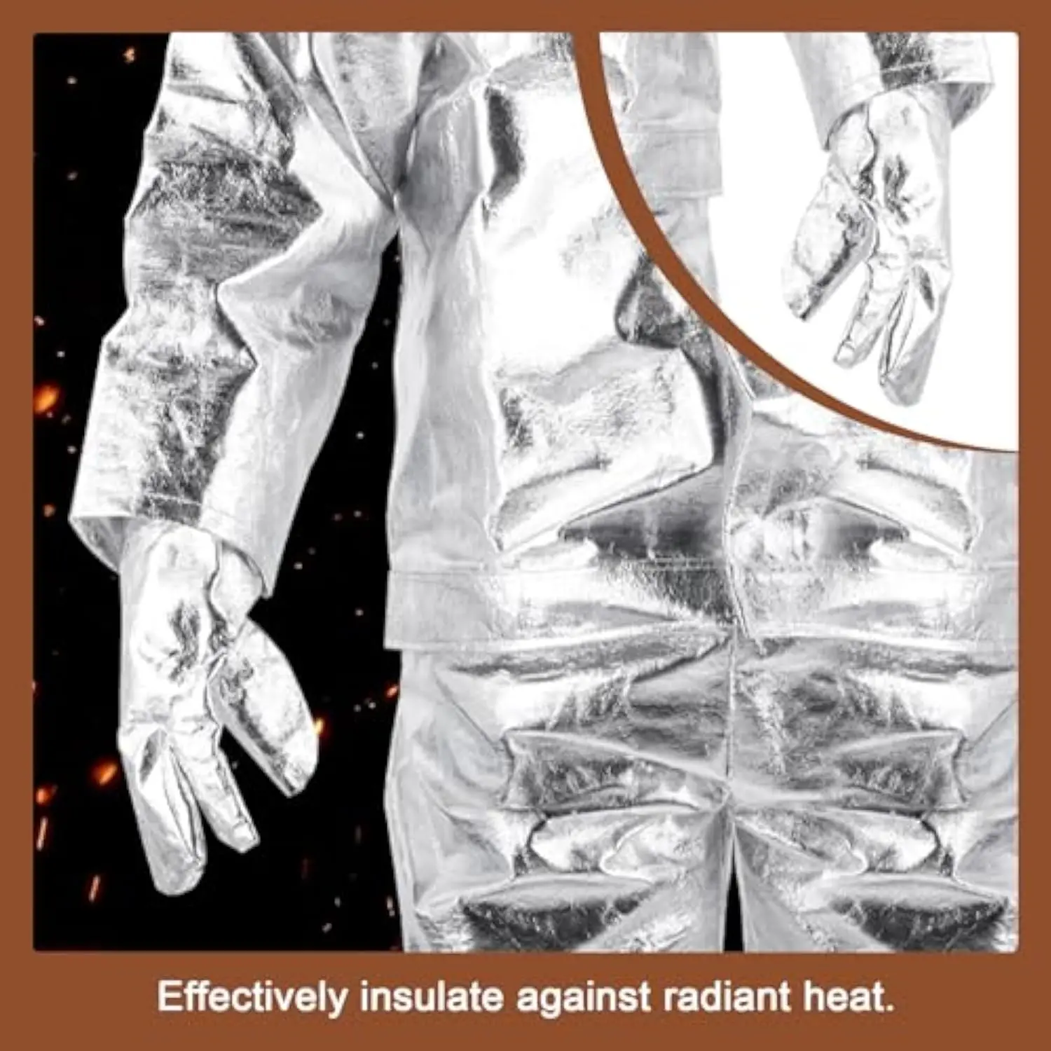 Manufacturer Wholesale High Temperature 500 Degree Fire Heat Resistant Aluminum Foil Industrial Suit Firefighting Safety Cloth