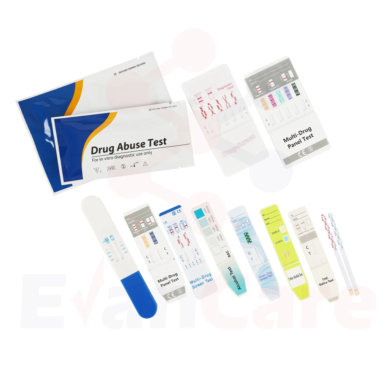 EVANCARE saliva test for thc/with CE mark and ISO 13485 CLIA Waived